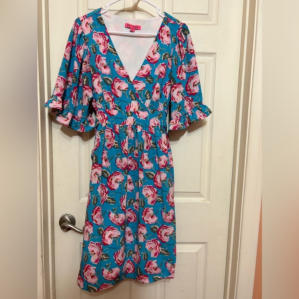 BetseyJohnson Floral Printed Bell Sleeve Dress 12 - Picture 2 of 13